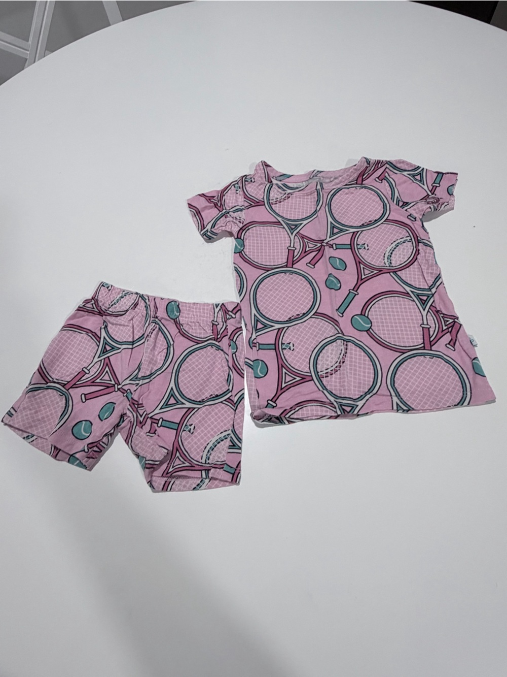 Posh peanut pink Tennis Print Girls' pajama set